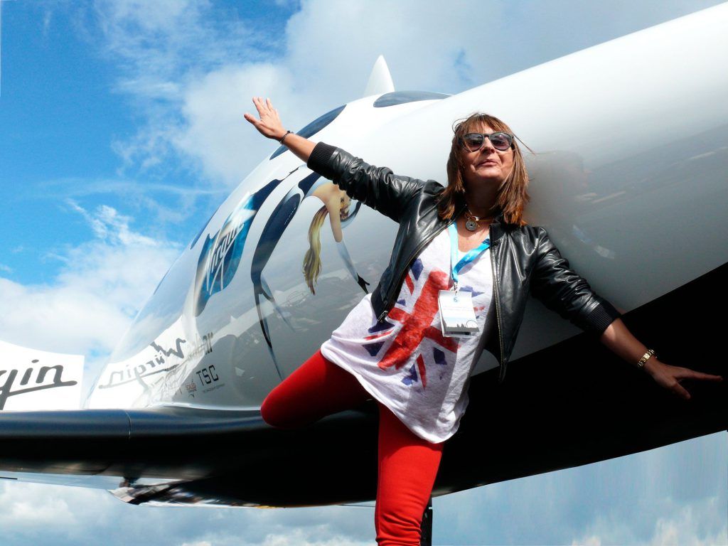 The first Spanish woman to travel into space with Virgin Galactic, at SUTUS 2019